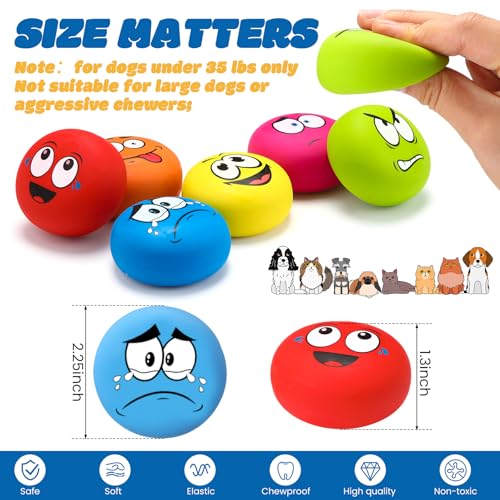 Hungdao 12 Pcs Squeaky Dog Toys, Small Dog Ball Bulk, Rubber Latex, Cute - style: Cute