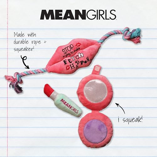 Mean Girls, Interactive Toy Bundle for Dogs, Squeaky Makeup Kit Dog Toy Set - style: Makeup Set