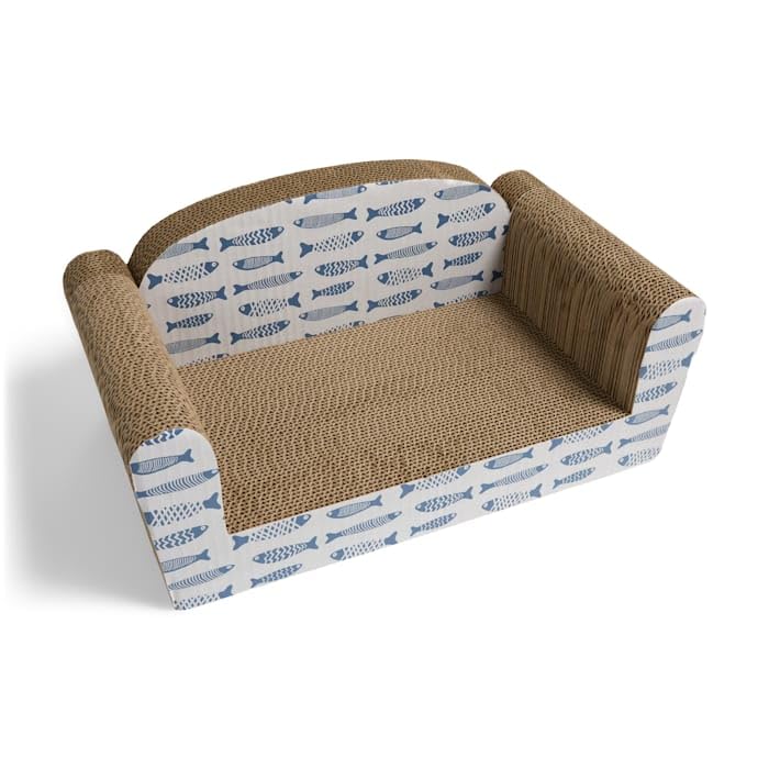 EveryYay by Petco Couch Cardboard Scratch for Cats Fish 9" H