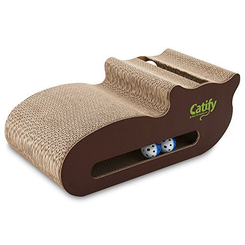 Best Pet Supplies Catify Corrugated Cardboard Cat Scratcher - Cat Shape - color: Cat-Shape