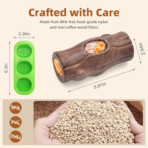1 Pack Dog Toys for Aggressive Chewers Brown - color: Brown