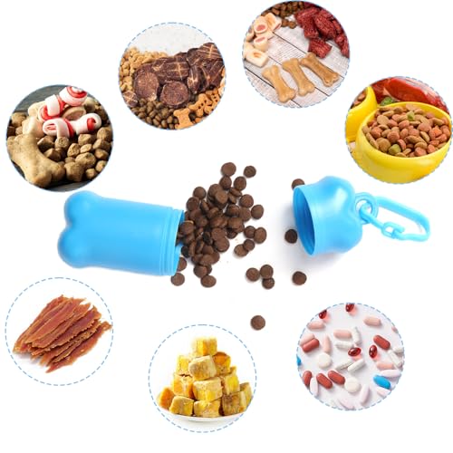 Portable Dog Treat Pouch for Pet Training, 1 piece(Blue) - color: Blue