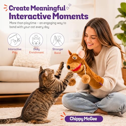 Meow Mitt Wearable Cat Wrestling Glove Puppet - Squirrel - color: Squirrel