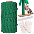 Natural Sisal Cat Rope for Posts, 1/4in ×164ft, Green - color: Green, size: 1/4in ×164ft