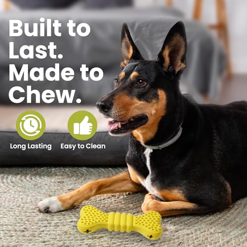 PAWSPIK Bone Treat Dispensing Enrichment Dog Chew Toy