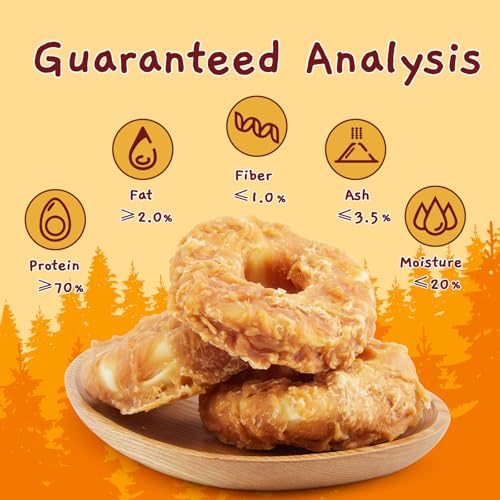 Jungle Calling Chicken Wrapped Rawhide Chew Donuts for Medium & Large Dogs - size: 8.5 Ounce (Pack of 1)