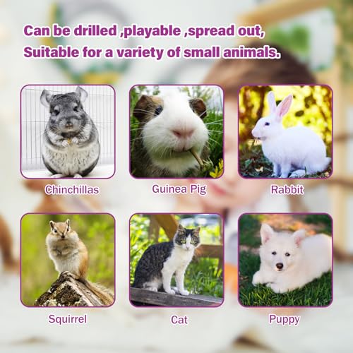 BWOGUE Bunny Tunnel Bed, 2-in-1 Collapsible Rabbit Tunnel Hideout with Mat - color: Rainbow