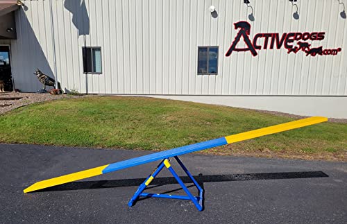ActiveDogs Seesaw Base Dog Agility Equipment, Adjustable PVC