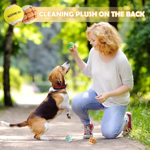X-Small Dog Tennis Balls Dog Toys Ball 1.72" Pack of 12, Fit Ball Launchers - color: Plush style