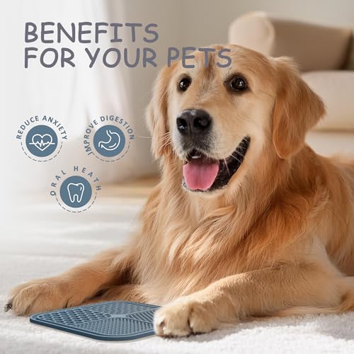 ChefAide 2 Pack Lick Mat for Dogs, Cats & Puppies with Suction Cups - color: Green & Blue