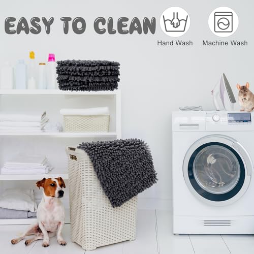 Amylove 4 Pcs Guinea Pig Cage Liner, 12 x 12 Inch, Dark Gray - color: Dark Gray, size: 12 x 12 Inch, style: Shaggy Chenille