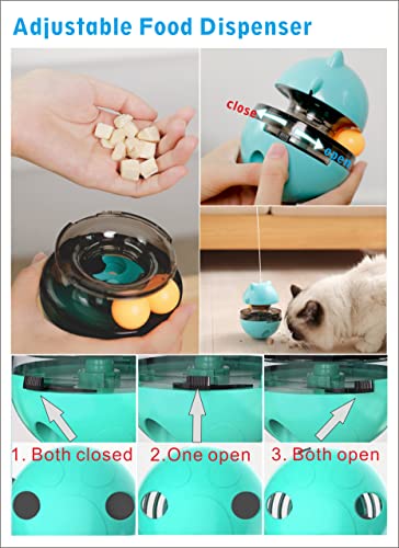Cat Treat Dispenser Tumbler Interactive Puzzle Feeder, Cat Snacks Temptations Ball Food Puzzle Toy - color: Pink