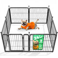 FXW Rollick Dog Playpen, Indoor, Yard & RV Camping, 24" H, 8 Panels - color: Black, size: 24"H