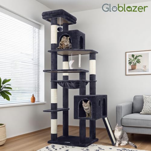 Globlazer F70 Pro Heavy Duty Cat Tree Tower for Indoor Cats Large Adult - color: Dark Grey