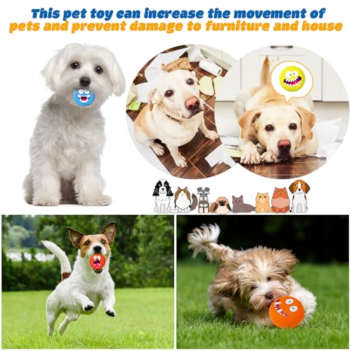 Hungdao 12 Pcs Squeaky Dog Toys, Small Dog Ball Bulk, Rubber Latex, Novelty - style: Novelty