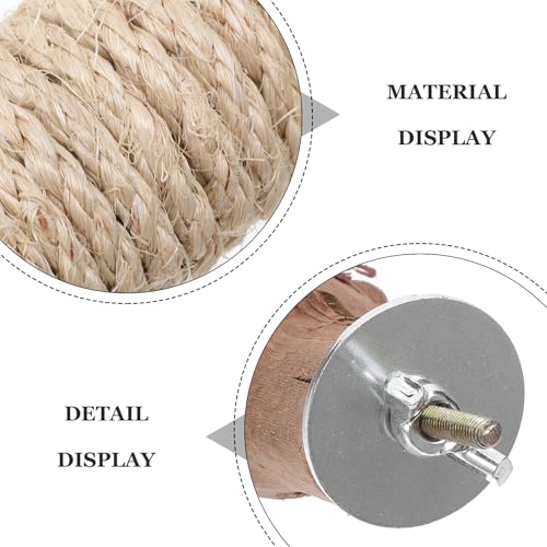 Angoily Bird Perch Set, 5pcs Natural Wood Cage Perches with Rope