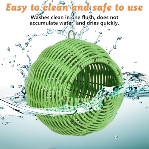BNOSDM Bird Nest with Soft Pad Hanging Small Parrot Bed Set (Green) - color: Green Hanging Nest - G-Type