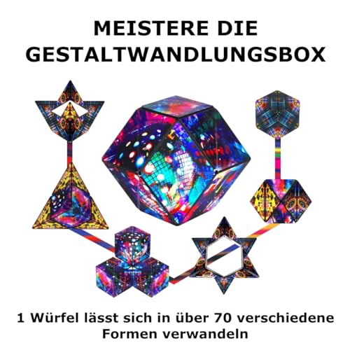 Shashibo DODECA Magnetic Puzzle Cube, Stress Relief Fidget Toy - color: Disco Plaid, size: DODECA