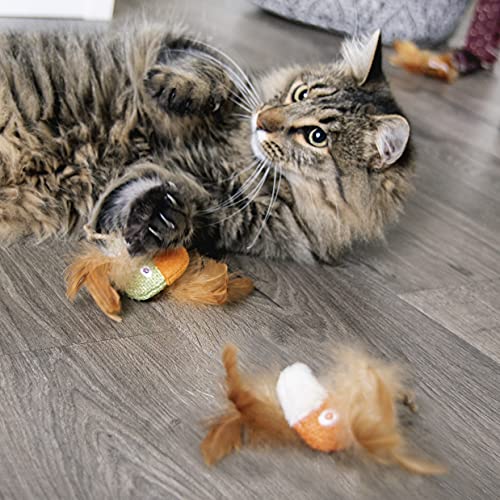 Petlinks (2 Count) HappyNip Love Birds Cat Toys, Contains Silvervine & Catnip - Multi Color, 2 Count - color: Love Birds, size: Set of 2