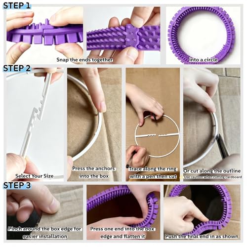 Cat Self Groomer Arch for Cardboard Boxes (Lavender | Start Kit) - color: Lavender