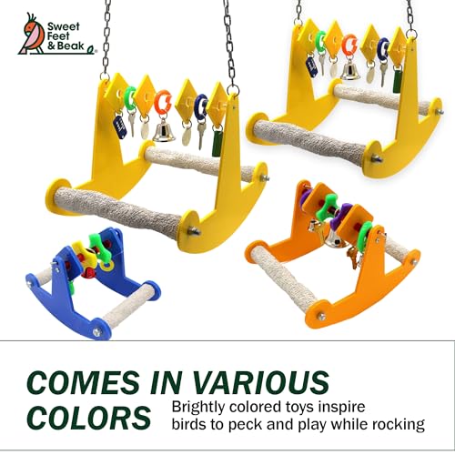 Sweet Feet and Beak Tweeter Totter Rocker, Two Perch Bird Swing, Medium - size: Medium/Large