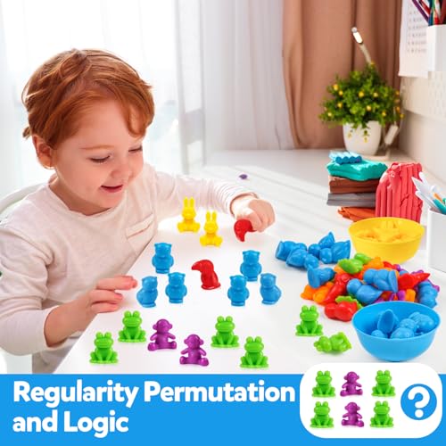 Counting Animals Toys Matching Game Preschool Learning Activity for 3+yrs