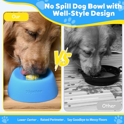 Yipetor Dog Lick Bowl, Rolled Ball-in Slow Feeder Enrichment Puzzle Toys - color: blue