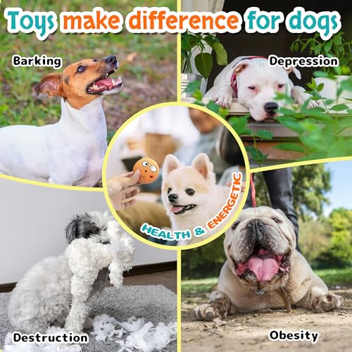 Squeaky Dog Toys, Interactive Squeaky Ball for Small Dogs/Puppies Puppy Teething Soft Non-Toxic Chew Toys for Gentle Play 6 Pcs/Set