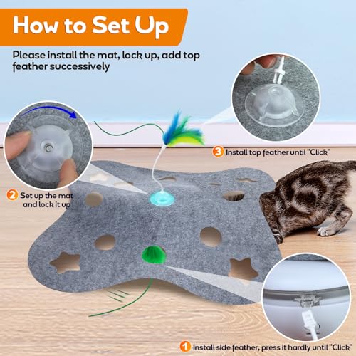 Cat Toys Interactive Cats Exercise Felt Cover Toy