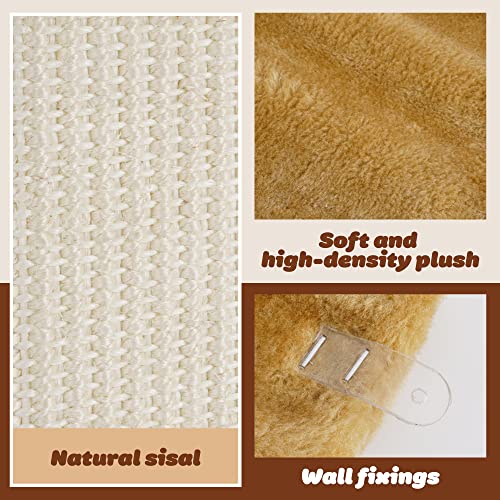 Lahas Cat Wall Corner Scratcher Furniture Protector Kittens Scratch Board Sisal Cat Scratching Pad Wall Mounted for Indoor Cats - size: 1 pc