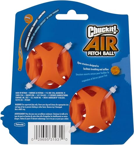 Chuckit! Air Fetch Ball, Small 2in, for Dogs 0-20lbs, 2 Pack - size: Ball - Small