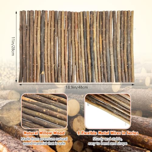 Tfwadmx Wooden Hamster Bridge, Extra Large Small Animal Bendy Bridge Tunnel Hut Hideout Ladder Hideaway Climbing Chew Toy for Gerbil Guinea Pig Chinchilla Rabbit Ferret Hedgehog Rat Gerbil - size: 1 pc willow wood