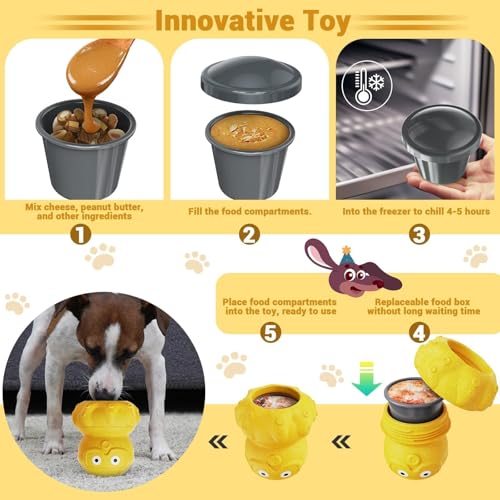 3-in-1 Dog Frozen Treat Toy, Interactive Dog Toys for Aggressive Chewers, Dogs Treat Dispenser Toy, Keep Your Pup Busy, Anxiety Relief for Dogs Toys, Octopus - color: Octopus