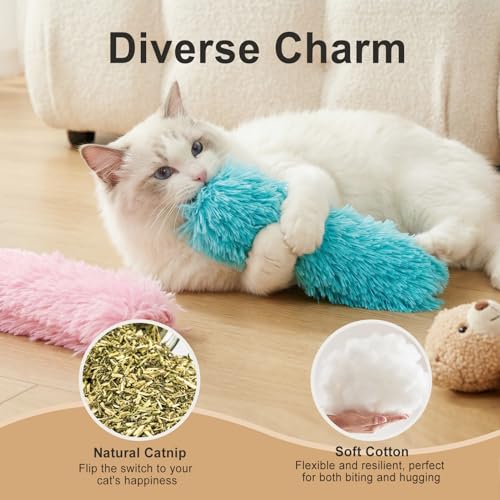 Cat Toys Pillows 6Pcs Catnip Kicker Toys for Cats Promotes Kitty Exercise - color: ZH-01