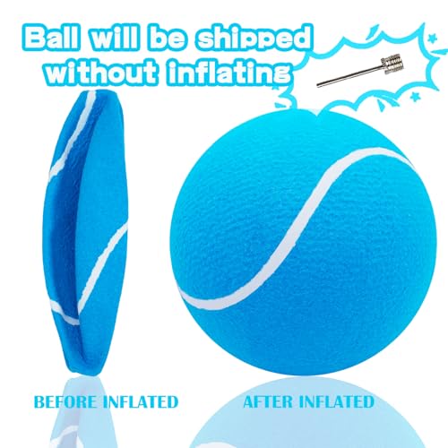 Banfeng Giant Tennis Ball for Dogs, 9.5" Large Outdoor Doy Sport Ball Gift - color: Sky Blue