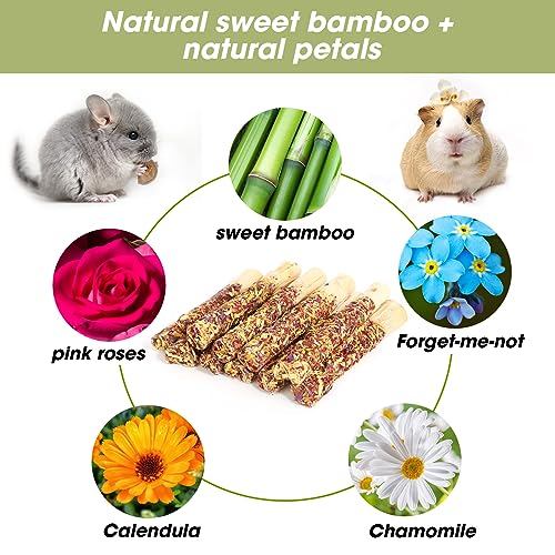 Abizoo Natural Rabbit Chew Toys, Sweet Bamboo, 10 Sticks