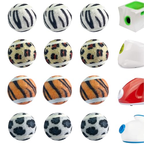 X-Small Dog Tennis Balls Dog Toys Ball 1.5" Pack of 12, Fit Ball Launchers - color: Animal style