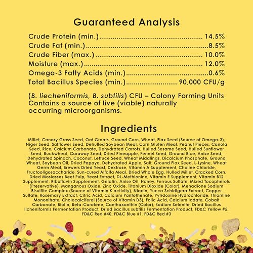 Kaytee Fiesta Parakeet Food, Nutritious and Fun Blend, 25 Pounds - size: 25 Pound (Pack of 1)