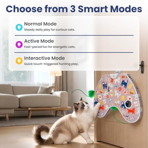 PAWSPIK Peek & Play Wall-Mounted Interactive Electronic Cat Toy