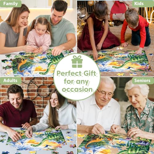 100 Piece Puzzles for Kids Ages 4-6 6-8 8-10 Year Old - color: Dinosaurs