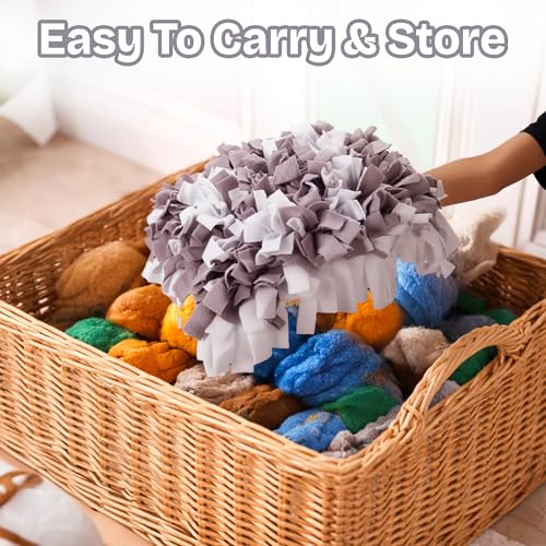 Snuffle Mat for Dogs, Square Grey - Travel Friendly Dog Sniff Mat