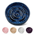 vancasso Slow Feeder Dog Bowl, 0.6 Cup Ceramic Puzzle Dish for Small Breeds - color: Blue, size: S - 0.6 Cups