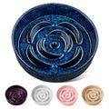 vancasso Slow Feeder Dog Bowl, 1.5 Cup Ceramic Puzzle Dish for Medium Breed - color: Blue, size: M - 1.5 Cups