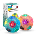 Vdealen Magic Rainbow Puzzle Ball, Fidget Ball Puzzle Brain Teaser Fidget Toy for Boys & Girls- Birthday Party Easter Valentines Christmas Stocking Stuffers for Kids Teen & Adults-2 Pack - color: Blue&pink