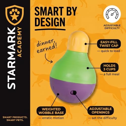 Starmark Treat Dispensing Bob-A-Lot Large Dog Interactive Feeder Toy - size: Large