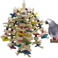 Large Parrot Bird Chewing Toy, Bird Parrot Blocks Knots Tearing Toy