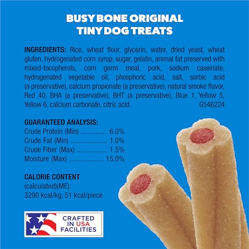 Purina Busy Bone Tiny Toy Breed Dog Chew Treats, Original, 60 ct Pouch - size: 60 Count (Pack of 1)