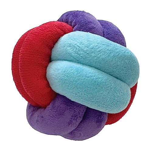 FOUFIT FouFouBrands Hide n Seek Knotted Snuffle Ball Treat Dispensing Nosework Toy for Dogs, Red, Blue, Purple, Large