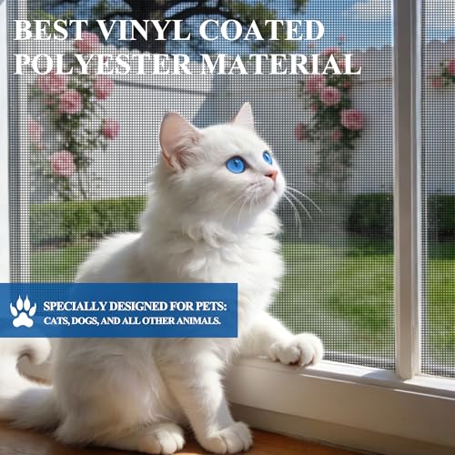 MAGZO Pet Proof Window&Door Screen Roll, 39" W x 145" L, Black - color: Black, size: 39"W x 145"L(Roll)