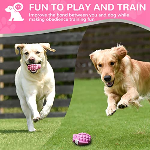 Dog Toys for Aggressive Chewers Large Breed, Fun to Chew (Pink) - color: Pink